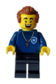 Police - City Trainer Academy Male, Dark Blue Shirt, Silver Whistle, Black Legs, Reddish Brown Hair, Open Mouth - cty1559