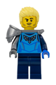 Stuntz Driver - Male, Dark Azure Racing Shirt with Silver Wings Logo, Dark Blue Legs, Flat Silver Shoulder Armor, Bright Light Yellow Hair, Stubble - cty1576