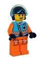 Arctic Explorer Pilot - Female, Medium Azure Jacket, Name Badge, Dark Blue Helmet, Trans-Light Blue Visor - cty1610