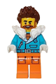 Arctic Explorer Captain - Male, Medium Azure Jacket, White Fur Collar, Reddish Brown Hair, Dark Orange Beard - cty1612