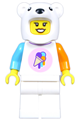 Female ice-cream shop vendor in a polar bear suit - cty1617