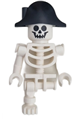 Skeleton - Standard Skull, Bent Arms Vertical Grip, Black Bicorne Hat, Single Leg - cty1659