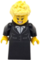 Carol Singer - Female, Black Suit Jacket with White Button Up Shirt, Black Skirt, Bright Light Yellow Spiked Hair - cty1684