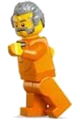 Police - City Jail Prisoner Male, Orange Prison Jumpsuit, Light Bluish Gray Hair, Beard and Sideburns - cty1701