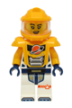 Astronaut - Female, White Spacesuit with Bright Light Orange Arms, Bright Light Orange Helmet, Bright Light Orange Armor - cty1708