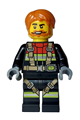 Fire - Male, Black Jacket and Legs with Reflective Stripes, Harness and Red Collar, Dark Orange Hair, Beard and Moustache - cty1746