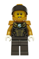 Male astronaut in a pearl dark gray and pearl gold spacesuit with a matching pearl gold helmet - cty1755
