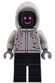 Robotic DJ in a light bluish gray hoodie, with black legs - cty1805