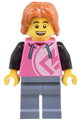 Robot World Patron - Male, Dark Pink Hoodie, Sand Blue Legs, Dark Orange Hair - cty1807