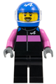 Formula 1 Driver, Alpine - Male, Black and Dark Pink Racing Suit, Blue Helmet, Trans-Clear Visor, Moustache - cty1832
