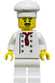 Male soapbox race car driver (chef) with a white torso, no wrinkles, white legs, chef toque, and moustache - cty1842