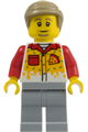 Pizza Delivery Driver - Male, Light Bluish Gray Legs, Dark Tan Hair - cty2018
