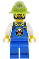 Male Lava Land Worker with blue overalls and legs and a lime mining helmet - cty2034