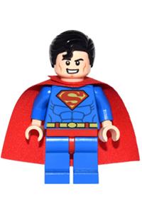 Superman Minifigure - Superman with red eyes on reverse, wearing a shiny starched cape, from the Dimensions Fun Pack - dim019