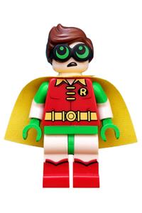 Robin Minifigure - Robin with green glasses, smile / worried pattern from Dimensions Story Pack - dim041