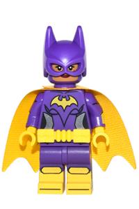 Batgirl Minifigure - Batgirl with yellow cape, dual sided head with smile/scared pattern - dim044