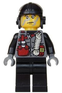 Shadow Minifigure - Shadow with Rope printed on the torso - din010
