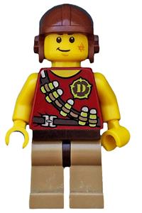 Hero Minifigure - Hero wearing a printed tranquilizer belt - dino001