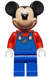 Mickey Mouse Minifigure - Mickey Mouse in blue overalls and red top - dis054