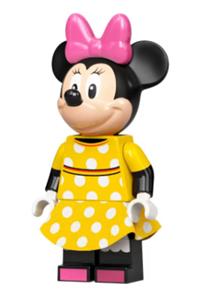 Minnie Mouse Minifigure - Minnie Mouse wearing a yellow polka dot dress - dis056
