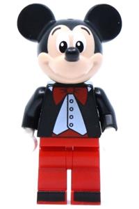 Mickey Mouse Minifigure - Mickey Mouse wearing a tuxedo jacket and a red bow tie - dis057