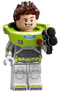 Buzz Lightyear Minifigure - Buzz Lightyear wearing a Star Command suit and styled with hair - dis070