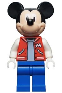 Mickey Mouse Minifigure - Mickey Mouse with a red jacket featuring a white letter "M" - dis075