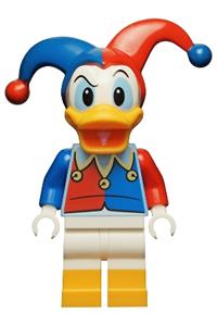 Donald Duck Minifigure - Donald Duck dressed as a jester - dis080