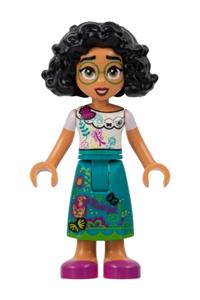 Mirabel Madrigal Minifigure - Mirabel Madrigal with a narrow smile and bright green glasses - dis117