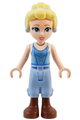 Cinderella wearing a bright light blue top and cropped trousers - dis152