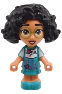 Mirabel Madrigal Minifigure - Micro Doll Mirabel Madrigal with bright green glasses and open eyes - dis173