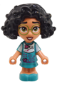 Micro Doll Mirabel Madrigal with bright green glasses and open eyes - dis173
