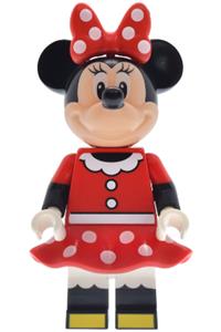 Minnie Mouse Minifigure - Minnie Mouse wearing a red polka dot plastic skirt - dis202