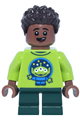Main Street U.S.A. park guest child boy wearing Toy Story shirt with alien and rocket on back and dark green short legs - dis206