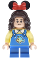 Girl Main Street, U.S.A. park guest child wearing blue overalls with Flounder and blue short legs - dis208