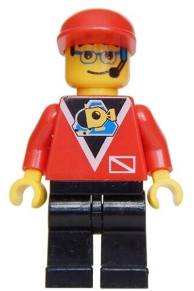 LEGO 2 x personaggio mini personaggio Divers Control 2 div010 Town da Set 6560 