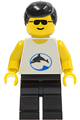 Male wearing a dolphin shirt with black hair - div024
