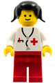 Doctor - Stethoscope, Red Legs, Black Pigtails Hair - doc001