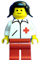 Doctor - Straight Line, Red Legs, Black Pigtails Hair - doc006