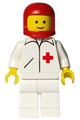 Doctor - Straight Line, White Legs, Red Classic Helmet - doc011