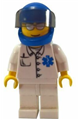 Doctor - EMT Star of Life Button Shirt, White Legs, Blue Helmet, Trans-Black Visor - doc022