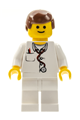 Doctor - Lab Coat Stethoscope and Thermometer, White Legs, Reddish Brown Male Hair - doc025