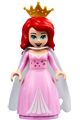 Ariel - Bright Pink Dress with Magenta Stars, White Cape - dp048