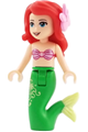 Ariel Mermaid - Pink Top, Flower in Hair, Closed Mouth Smile - dp053