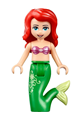 Ariel Mermaid - Pink Top, Flower in Hair, Open Mouth Smile with Stars on Tail Front - dp063