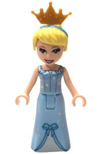 Cinderella - Cinderella wearing a dress with stars and a bow, accessorized with a pearl gold crown tiara - dp102