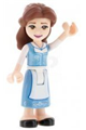 Belle - medium blue dress, closed mouth smile - dp128