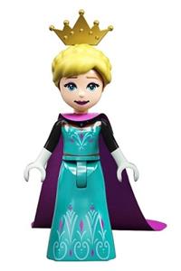 Elsa, Coronation Elsa - Dark Turquoise Dress, Black Sleeves and Magenta Cape dp134