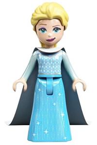 Elsa - Elsa wearing a medium azure skirt and medium blue long narrow glitter cape - dp136