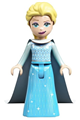 Elsa wearing a medium azure skirt and medium blue long narrow glitter cape - dp136